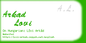 arkad lovi business card